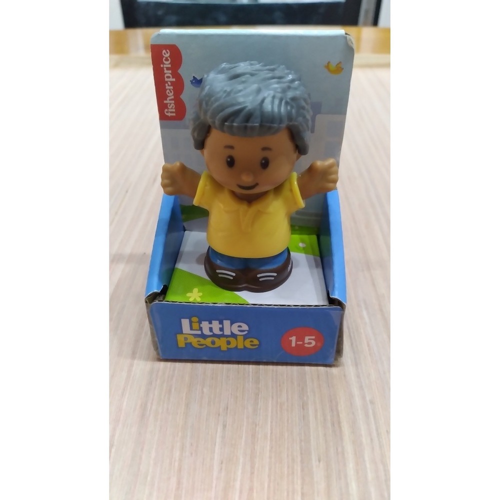 Fisher Price Little People African American Grandpa‎ Grey Hair Big Helper Family